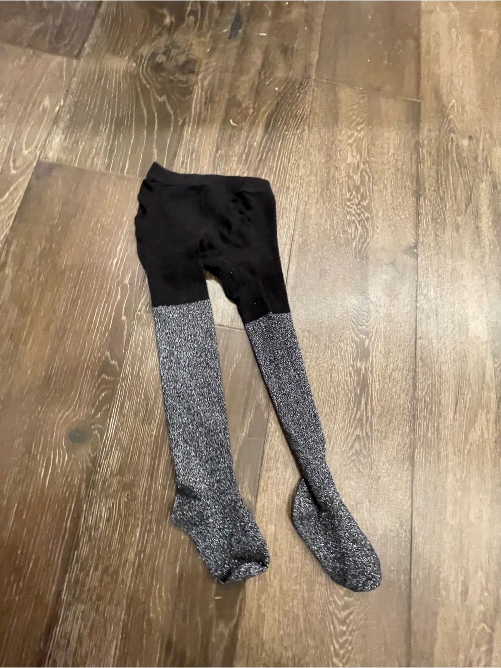 Black & Silver Sparkle Tights